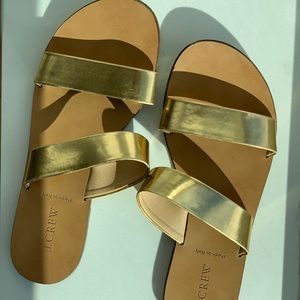 Jcrew Gold Summer Sandal